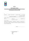 Vista preliminar de documento Anexo 5: Declaración jurada para renovación del certificado de ITSE