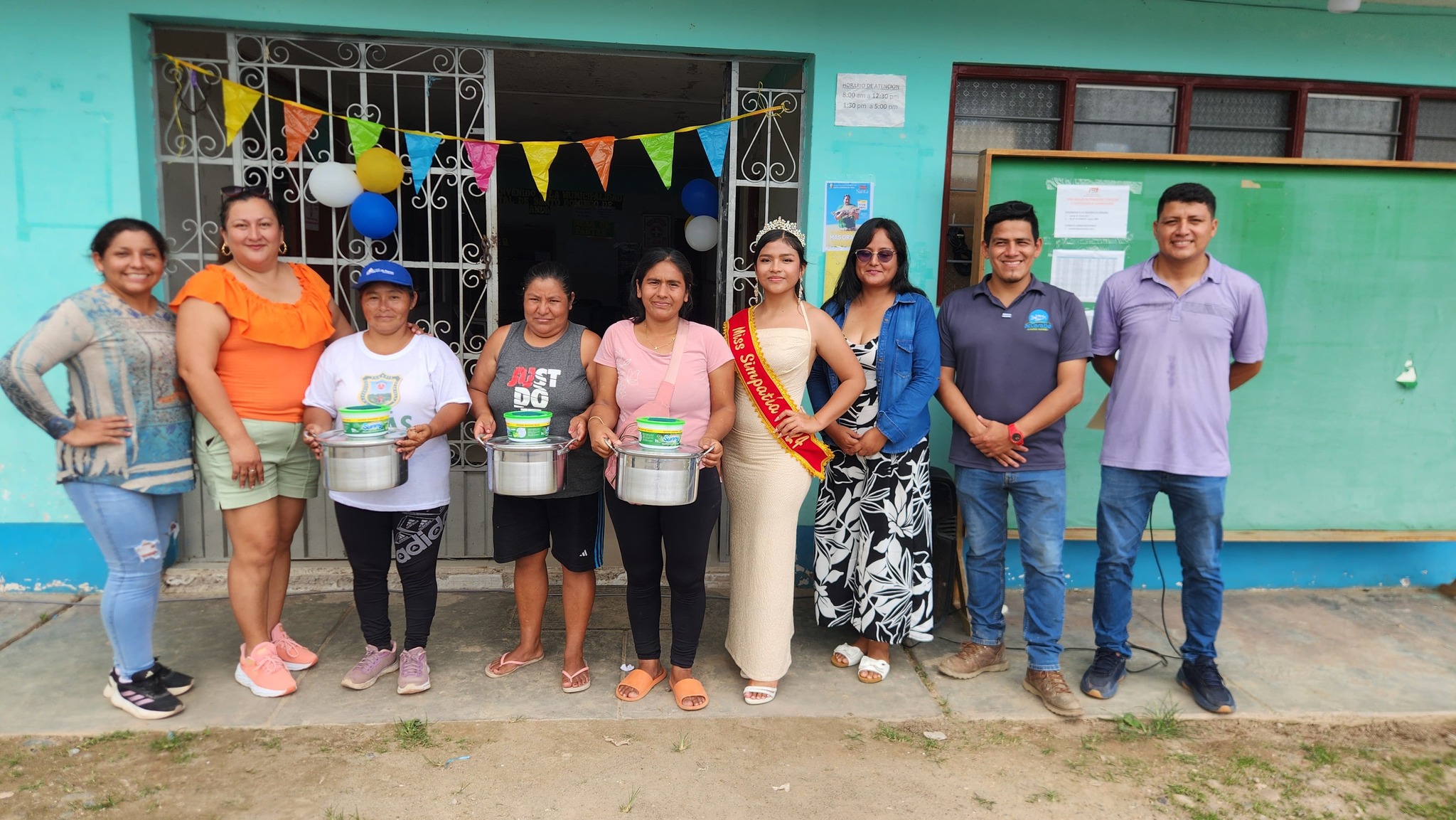 1er puesto _ junta vecinal Paraíso de Emilia
plato ceviche de pupo de plátano.
2do puesto _ el caserío del Árabe
Plato relleno de paco.
3er puesto_ vaso de leche de Anda
Plato paco a la parrilla.