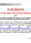 Vista preliminar de documento FE DE ERRATAS - COMUNICADO N° 007-2025-UGEL.03CCD-EBR SECUNDARIA-EBA- ETP