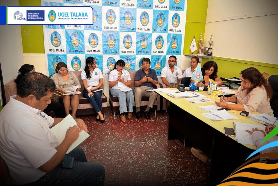 Reunión entre miembros de UGEL Talara y miembros del GoRe Piura