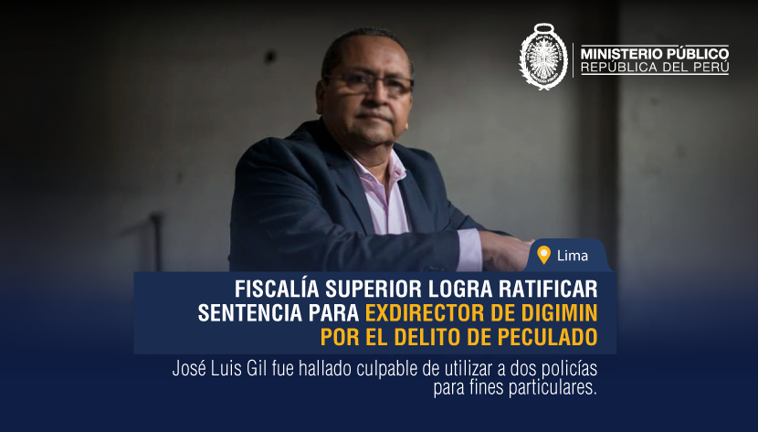Confirman sentencia para exdirector de la Digimin por el delito de peculado.