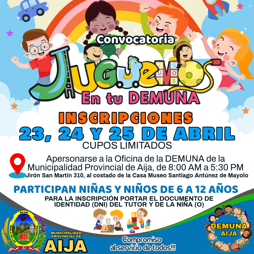 Convocatoria Juguemos en Tu DEMUNA