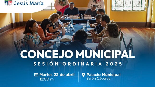 i Conéctate a la transmisión en vivo de la Sesión Ordinaria de nuestro Concejo Municipal, este martes 22 de abril a las  12:00 m. en el  Salón Cáceres.