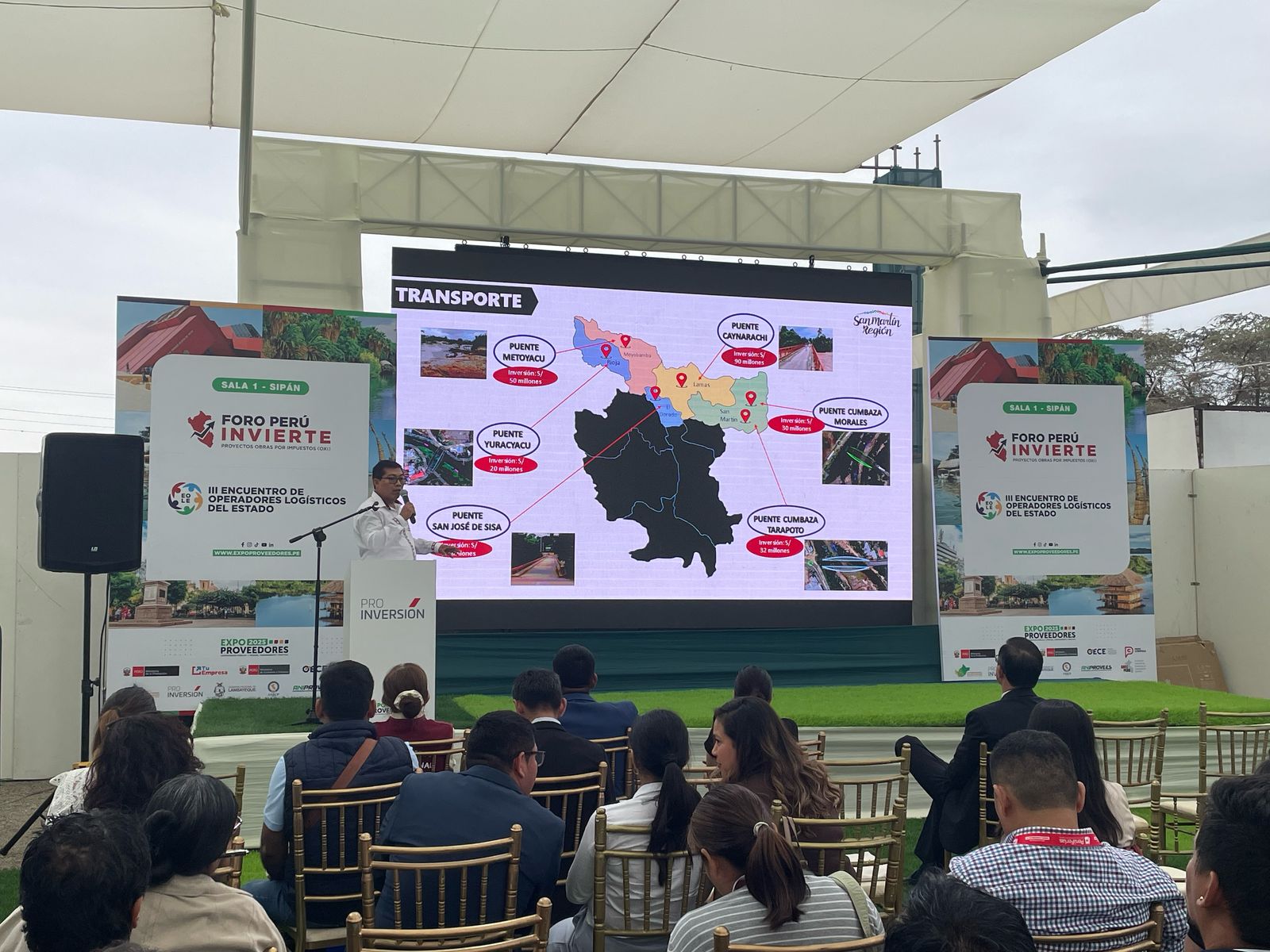 Con el objetivo de fortalecer la atracción de inversiones y promover el desarrollo sostenible en la región, el Gobierno Regional San Martín - Goresam, a través de la Oficina de Promoción de la Inversión Privada Sostenible (OPIPS), participó en el Foro Perú Invierte, llevado a cabo en la ciudad de Chiclayo en el marco de la Expo Proveedores 2025.