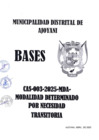 Vista preliminar de documento BASES DE LA CONVOCATORIA CAS N° 003-2025-MDA