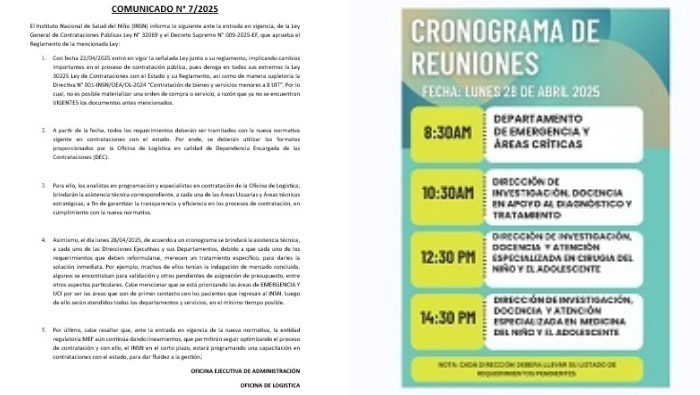 Comunicado N° 7/2025