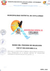 Vista preliminar de documento Bases del Proceso de Selección CAS N.º 002-2025-MDC-C-A.