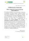 Vista preliminar de documento COMUNICADO N°006-2025_RESULTADOS EVALUACION DE CONOCIMIENTOS_PUERTO INCA