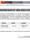 Vista preliminar de documento [ Ver COMUNICADO 006 PROMOTORES CULTURALES ] 28-04-2025