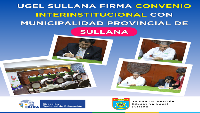 Convenio UGEL Sullana y Municipalidad