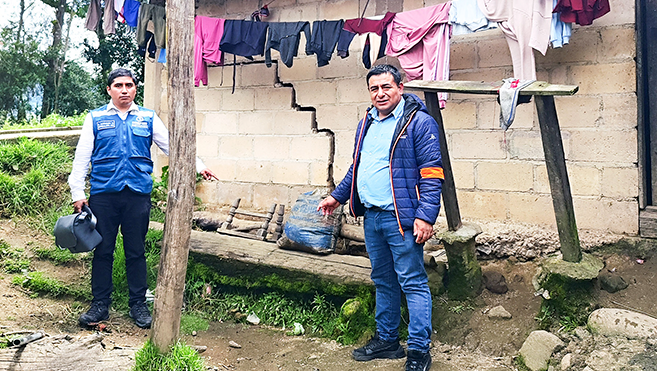 Cenepred asesoró al Equipo Técnico de la MD de Tongod en la Evaluación del Riesgo por deslizamiento en la localidad de Quellahorco-Cajamarca