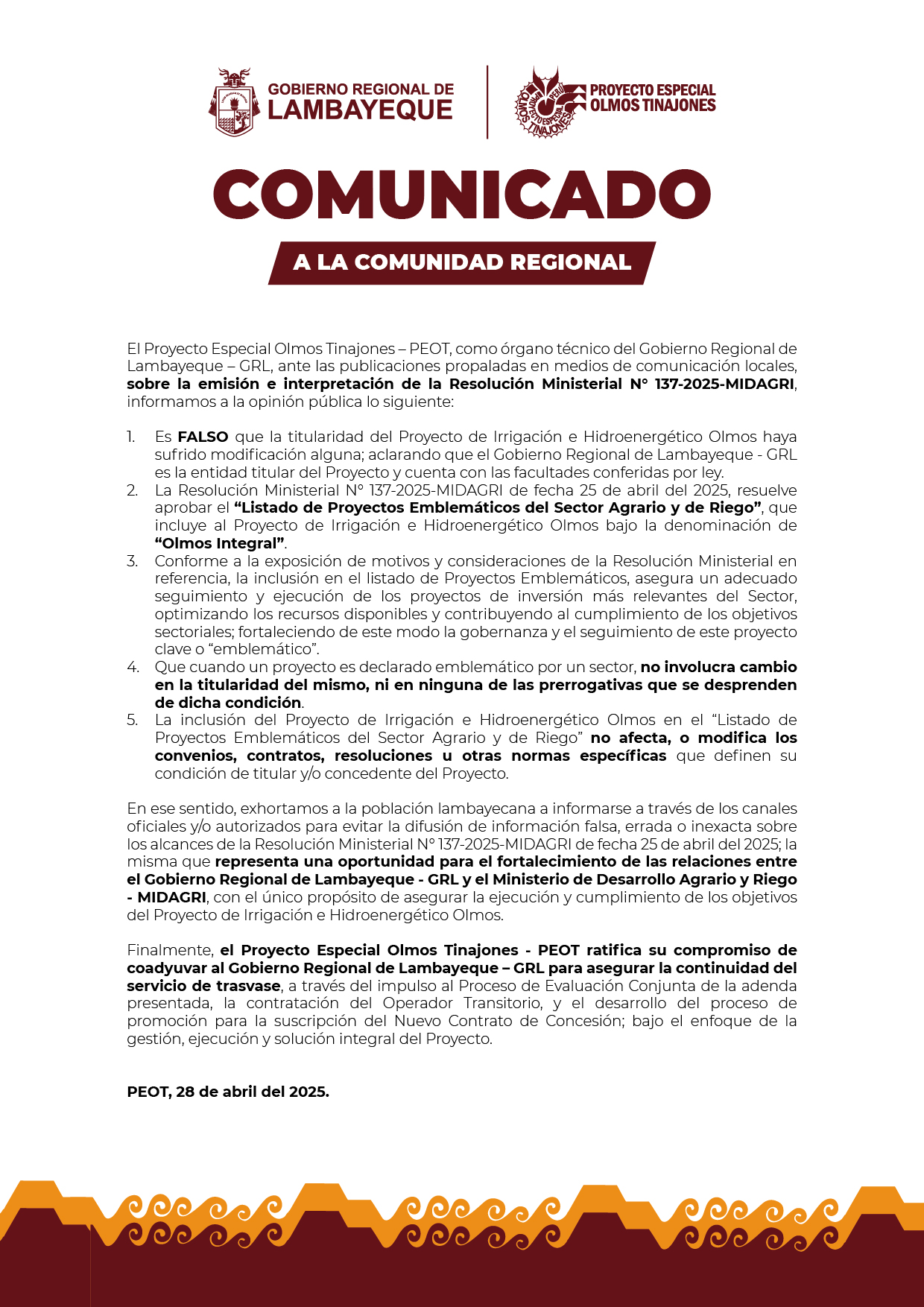 Comunicado