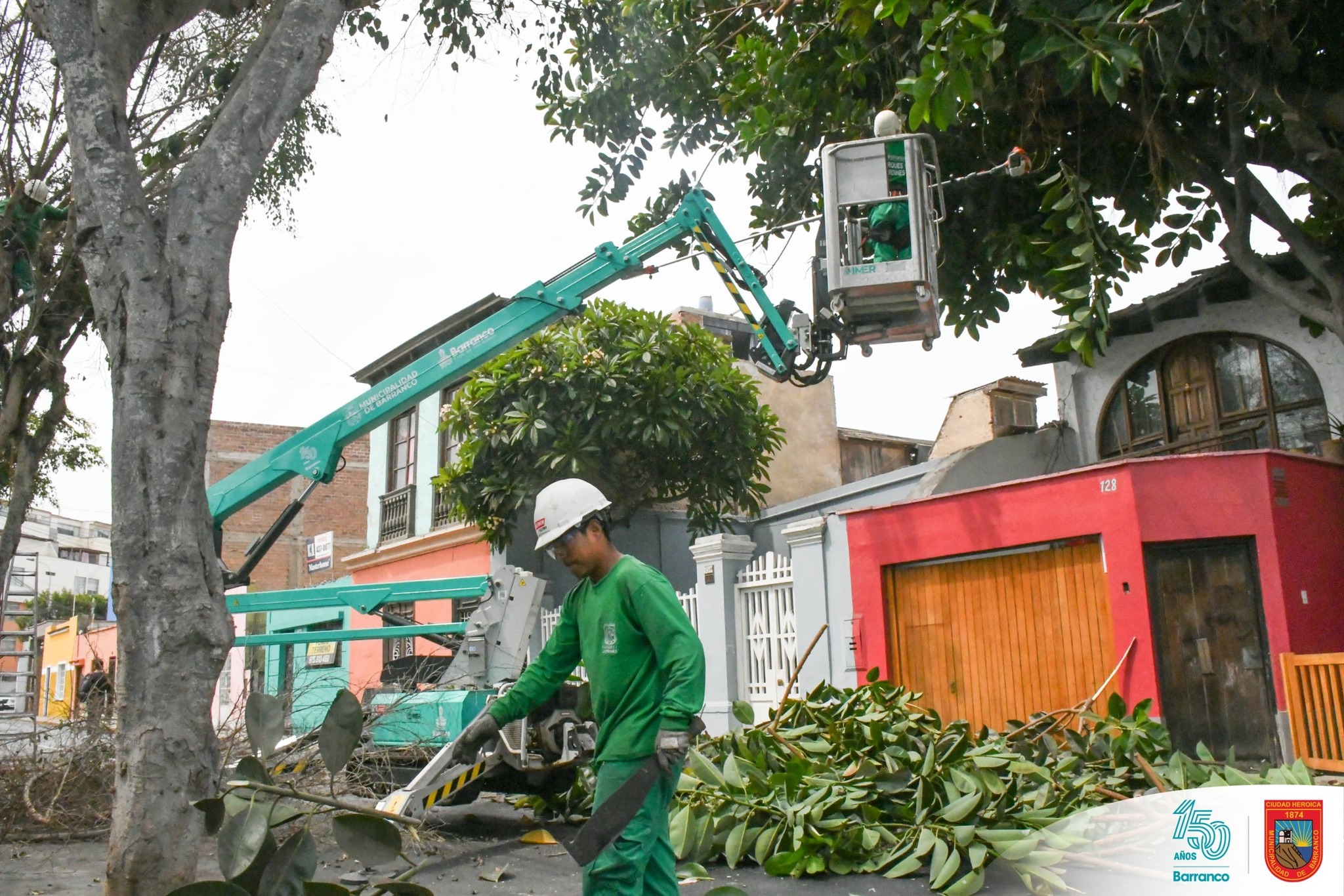 Mantenimiento de áreas verdes en Jr. Corpancho
