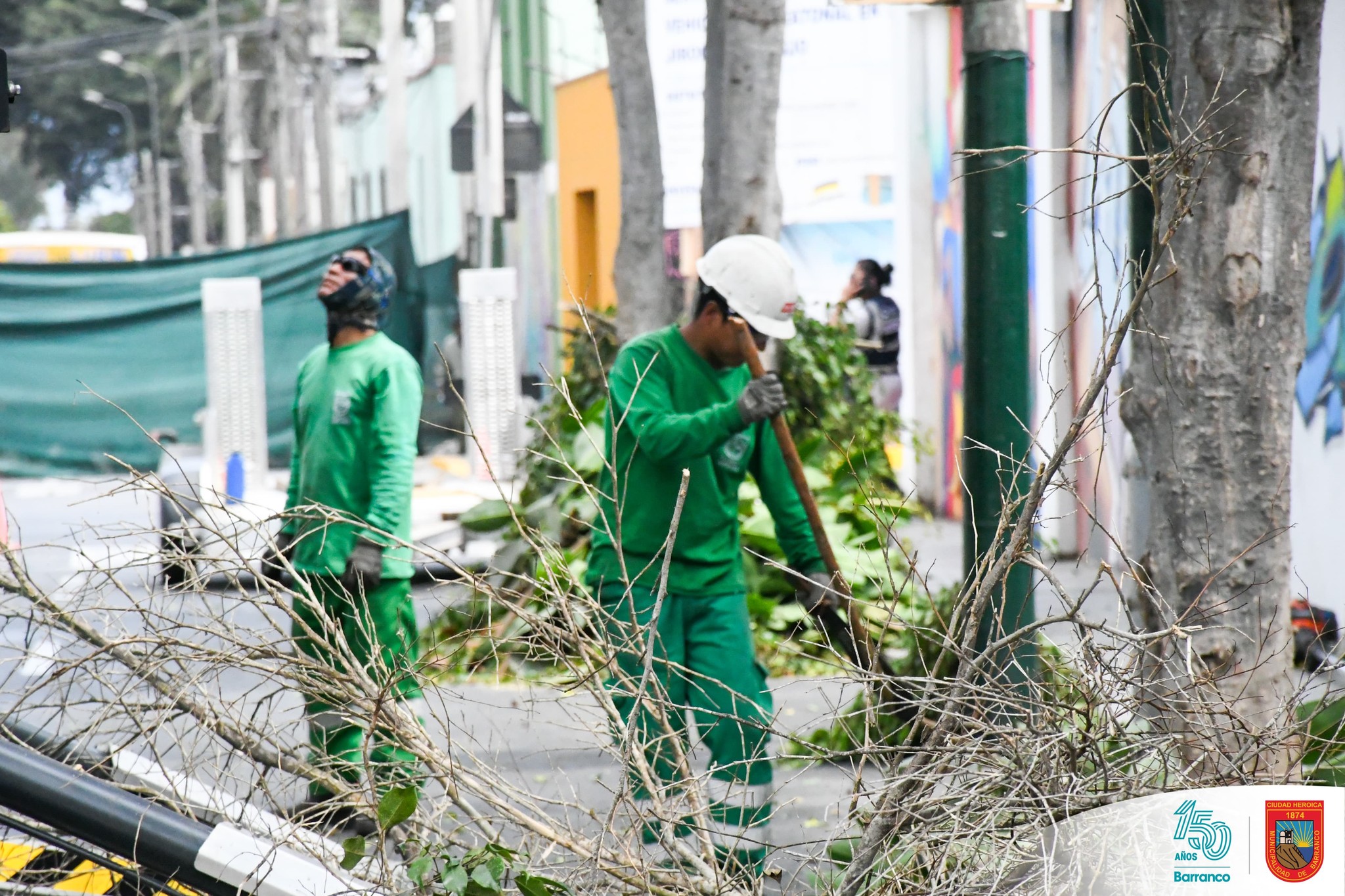 Mantenimiento de áreas verdes en Jr. Corpancho