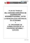 Vista preliminar de documento Plan de Trabajo - Convenio 2025000003 - ACOBAMBA