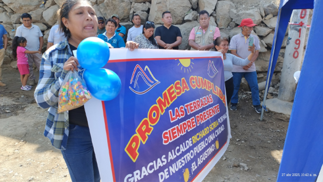 Comenzó la obra de pistas, muros de contención y escaleras en calle Cupisnique de Las Terrazas de Catalina Huanca.