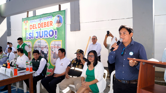 Juramentan promotores escolares de la I.E Tarapoto.