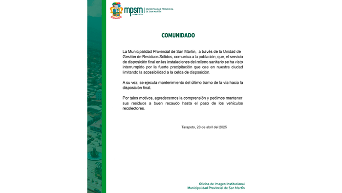Comunicado.