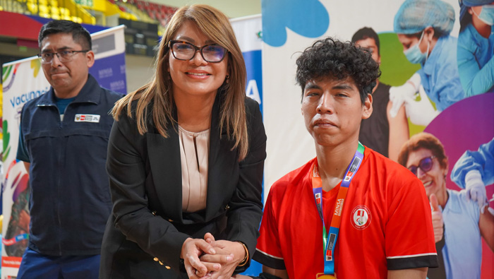 Selección peruana de “Goalball” participa en la Semana de la Vacunación de las Américas