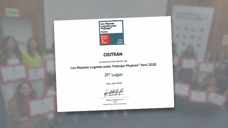 Ositrán entre los mejores lugares para trabajar para mujeres en Perú 