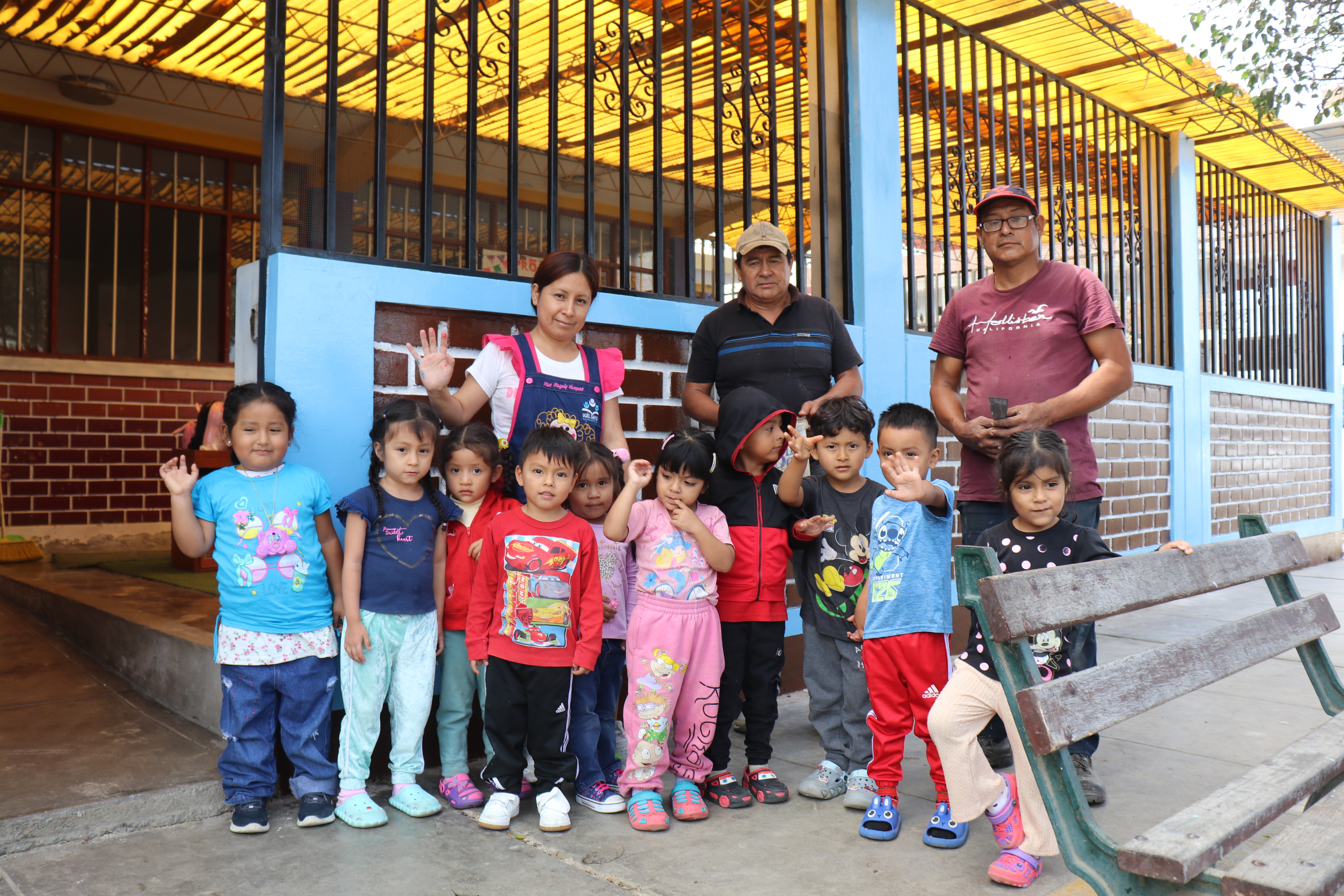 Foto grupal de los niños del pronoei 