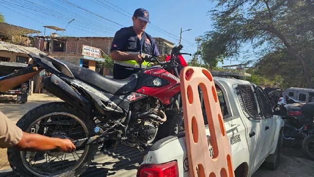 Moto retenida