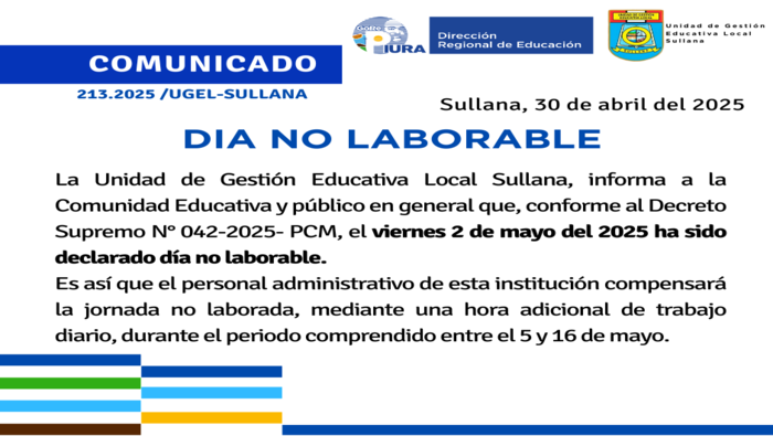 Comunicado N°213-2025