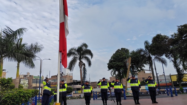 Seguridad Ciudadana encabezó ceremonia de izamiento en el cierre de nuestra Semana Santa