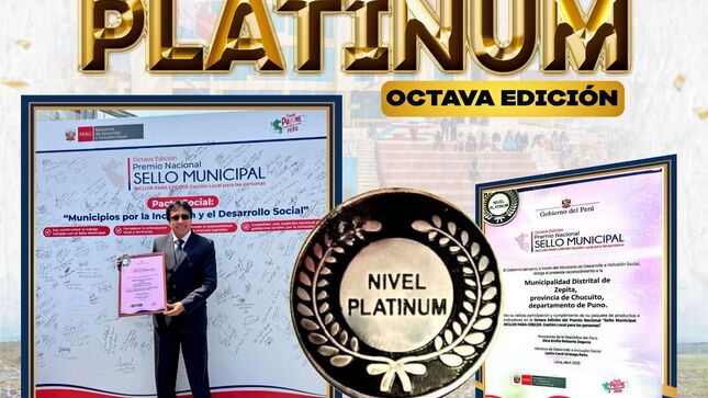 Municipalidad Distrital  de  Zepita recibe el reconocimiento con el Sello  Municipal 'Incluir para creer'