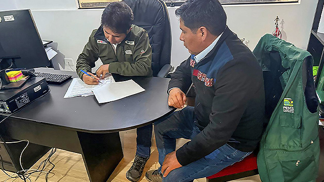 Firma de convenio de cooperación interinstitucional entre el PESCS y la Municipalidad Distrital de Maras