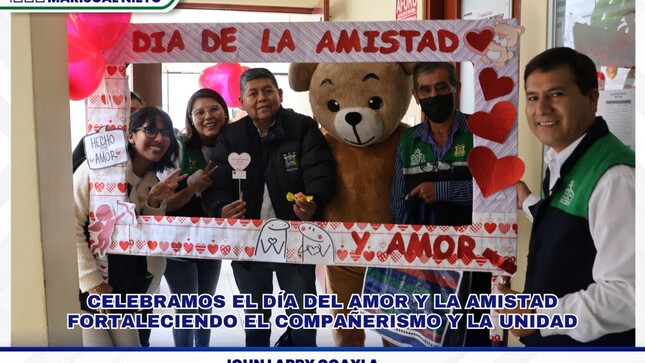 En el marco del Día del Amor y la Amistad, la Municipalidad Provincial de Mariscal Nieto, a través de la Subgerencia de Personal y Bienestar Social, en coordinación con el Área de Prevención de Riesgos, Salud Ocupacional y Seguridad en el Trabajo, llevó a cabo una emotiva entrega de presentes al personal municipal, como muestra de reconocimiento a su esfuerzo y compromiso diario con la institución y la comunidad.