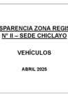 Vista preliminar de documento Uso de vehículos abril 2025 - Sunarp Zona Registral N.° II