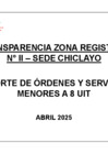 Vista preliminar de documento ORDENES DE BIENES Y SERVICIOS ZONA II - ABRIL 2025