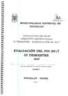 Vista preliminar de documento Informes de Monitoreo y Evaluación de los Planes y Políticas Evaluación del POI 2017 3er Trimestre