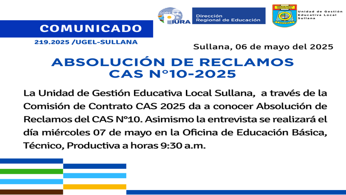 Comunicado N°219-2025