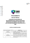 Vista preliminar de documento PRO-SUP-RIM-004 “ATENCIÓN DE RECURSOS DE RECONSIDERACIÓN CONTRA SANCIONES IMPUESTAS EN PRIMERA INSTANCIA POR LAS SUPERINTENDENCIAS ADJUNTAS DE LA SMV”