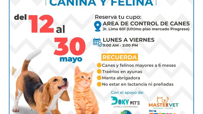  I Campaña de Esterilización Canina y Felina