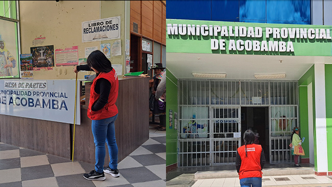 Especialistas realizan supervisiones en accesibilidad física y presupuesto en 7 entidades públicas.