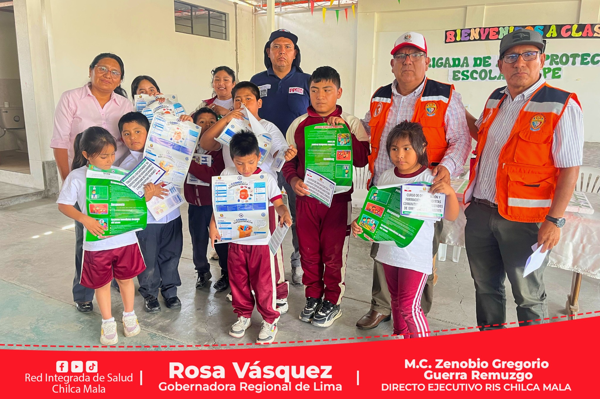 RIS Chilca Mala realiza capacitación a brigadistas escolares del nivel secundario de la I.E. San Vicente de Azpitia