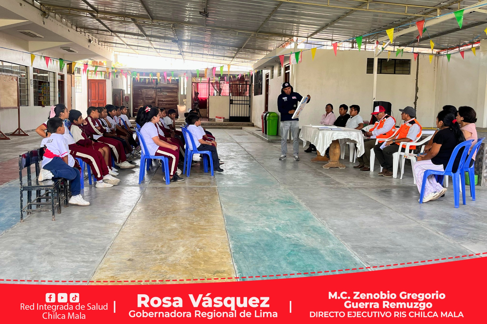 RIS Chilca Mala realiza capacitación a brigadistas escolares del nivel secundario de la I.E. San Vicente de Azpitia