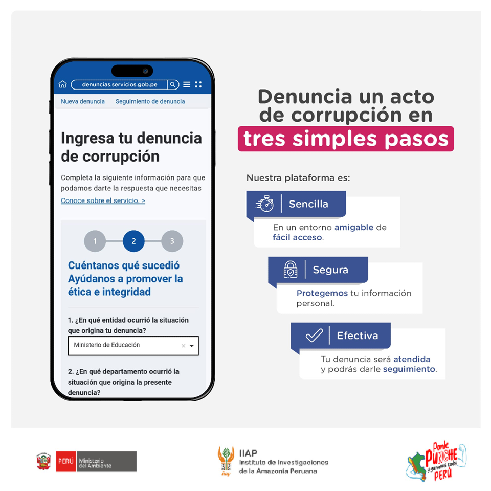 Denuncia la corrupción en 3 pasos