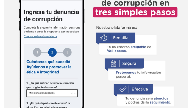 Denuncia la corrupción en 3 pasos