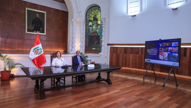 Presidenta Boluarte lideró reporte de desarrollo productivo.