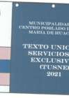 Vista preliminar de documento Texto Único de Servicios No Exclusivos (TUSNE) - 2021