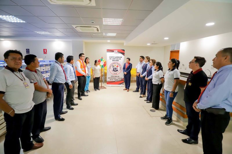 Personal de Seguridad y Salud en el Trabajo desarrollaron trivias entre el personal judicial.