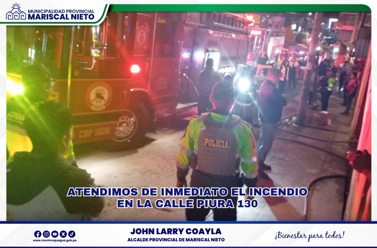 A las 22:43 horas del 15 de febrero, se recibió un llamado de emergencia alertando sobre un presunto incendio en la parte posterior de las galerías El Rey, ubicado en la calle Piura 130.