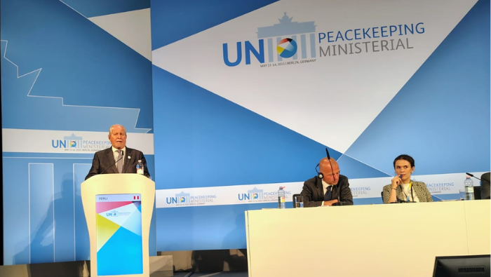 Perú destaca en Berlín contribución a la paz mundial con 254 efectivos en misiones de la ONU