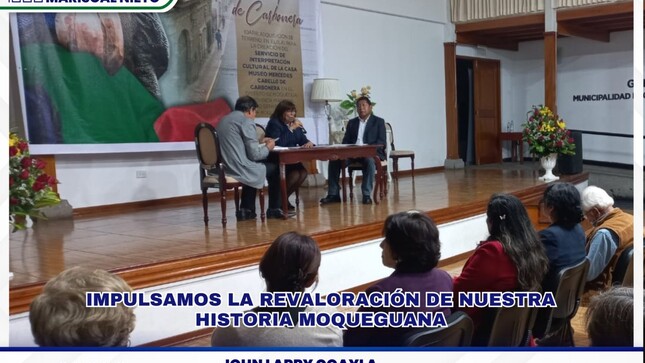 La Municipalidad Provincial de Mariscal Nieto continúa promoviendo el reconocimiento de las figuras ilustres de Moquegua con la realización del conversatorio «Mercedes Cabello de Carbonera a la luz de la coyuntura actual».