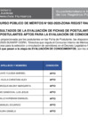 Vista preliminar de documento LISTA DE POSTULANTES APTOS PARA EVALUACIÓN DE CONOCIMIENTOS