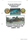 Vista preliminar de documento 7. PLAN DE PATRULLAJE INTEGRADO